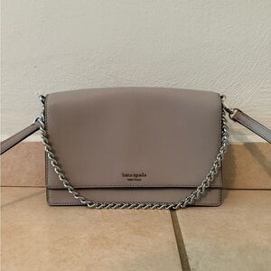 Kate Spade Taupe Crossbody Bag with Chain Strap